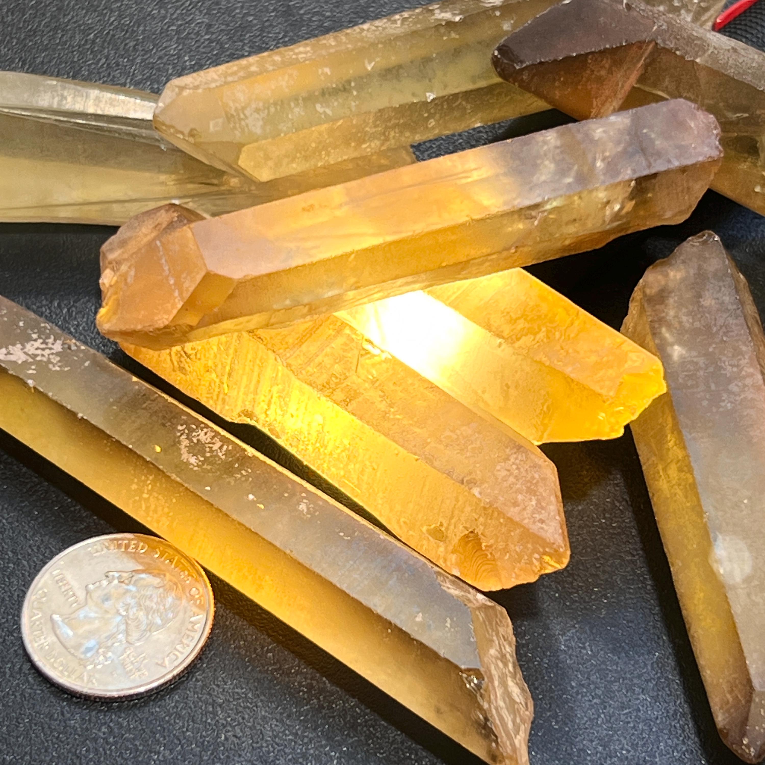 Citrine Crystal Points Extra Large (Untreated) Natural (2-4 Inches) Single or Double Terminated Amazing Crystals