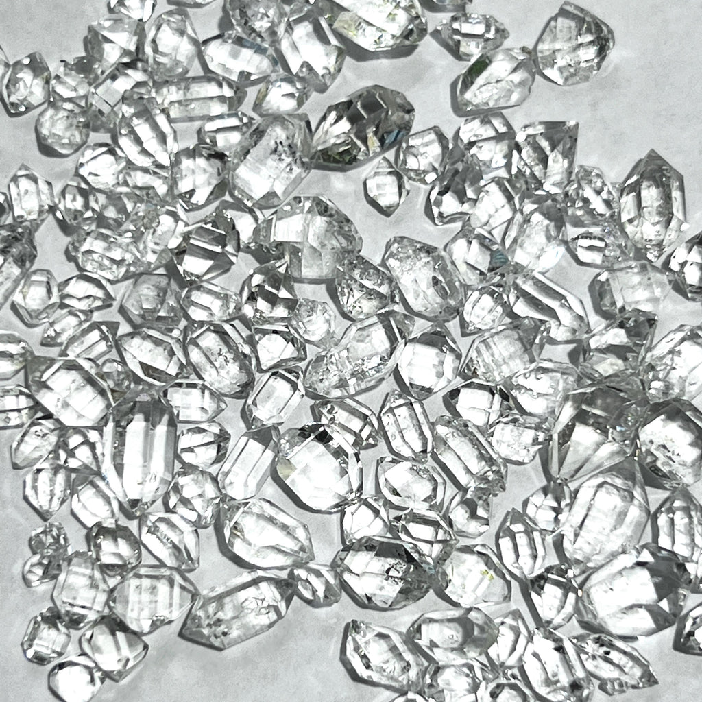 Extra Quality Clear Quartz Crystal Double Terminated Small (Herkimer Like Diamond Shapes) Grams Amazing Crystals