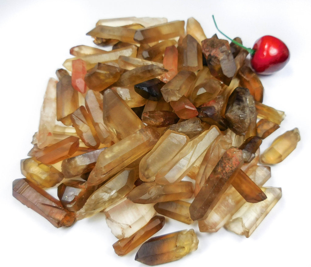 Natural Untreated Citrine Crystal Point (3 pcs ) from Congo Rough Raw Stones Healing Cryatals And Stones Amazing Crystals