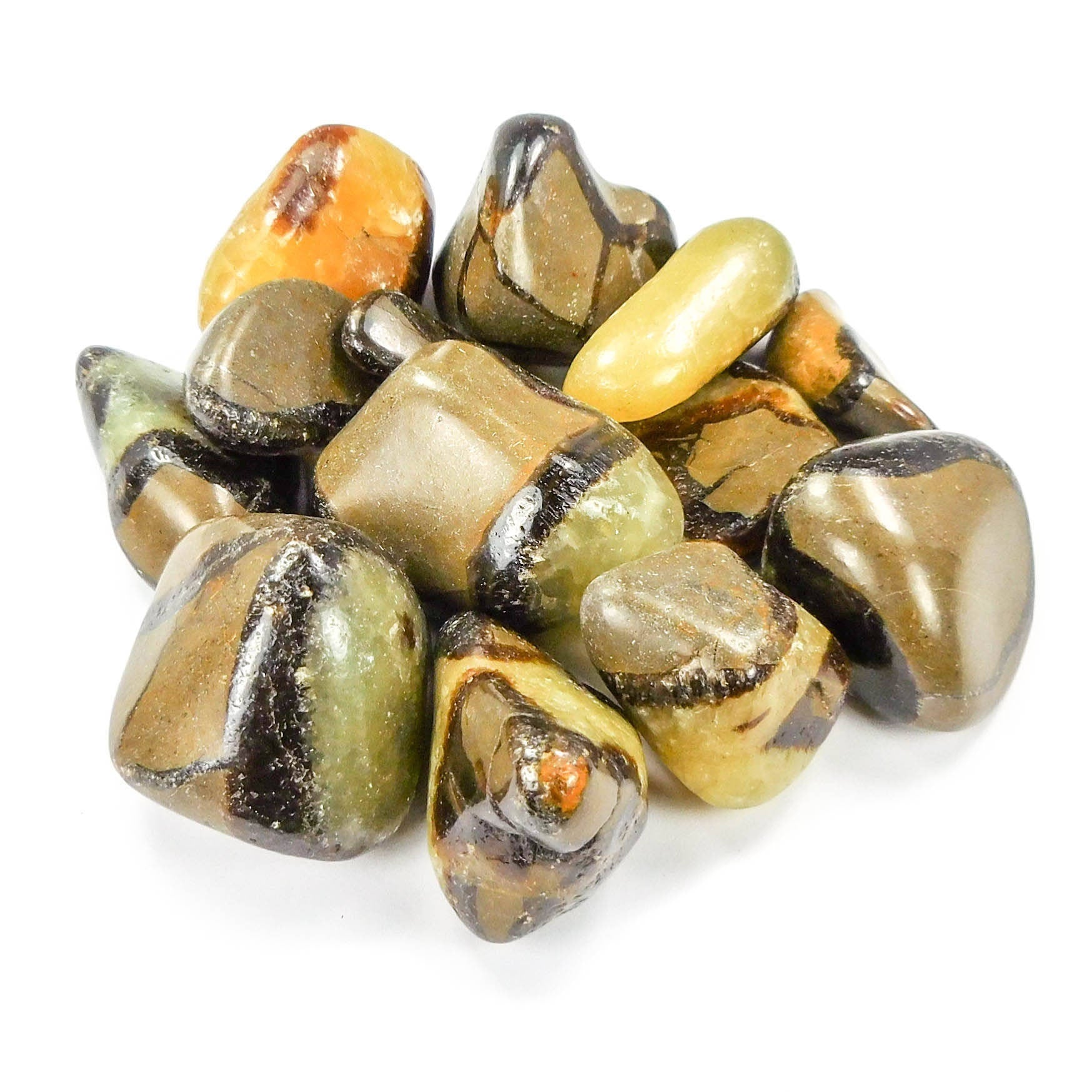 Septarian Calcite Nodule Tumbled (UV Reactive) Bulk Wholesale Lot Polished Gemstones Amazing Crystals