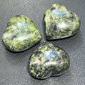 Green Nephrite Jade Puffy Heart Crystal Carving Wholesale Amazing Crystals