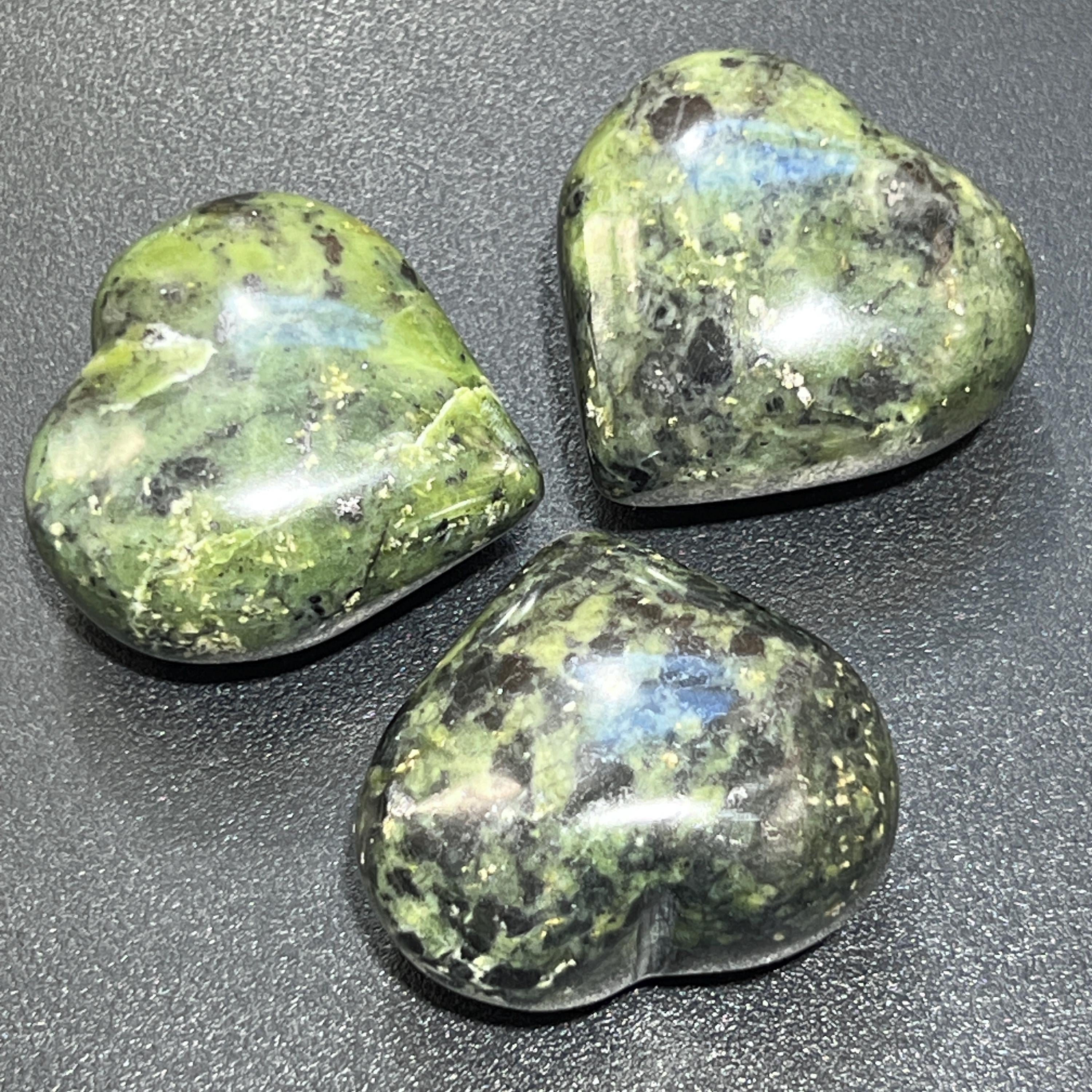 Green Nephrite Jade Puffy Heart Crystal Carving Wholesale Amazing Crystals