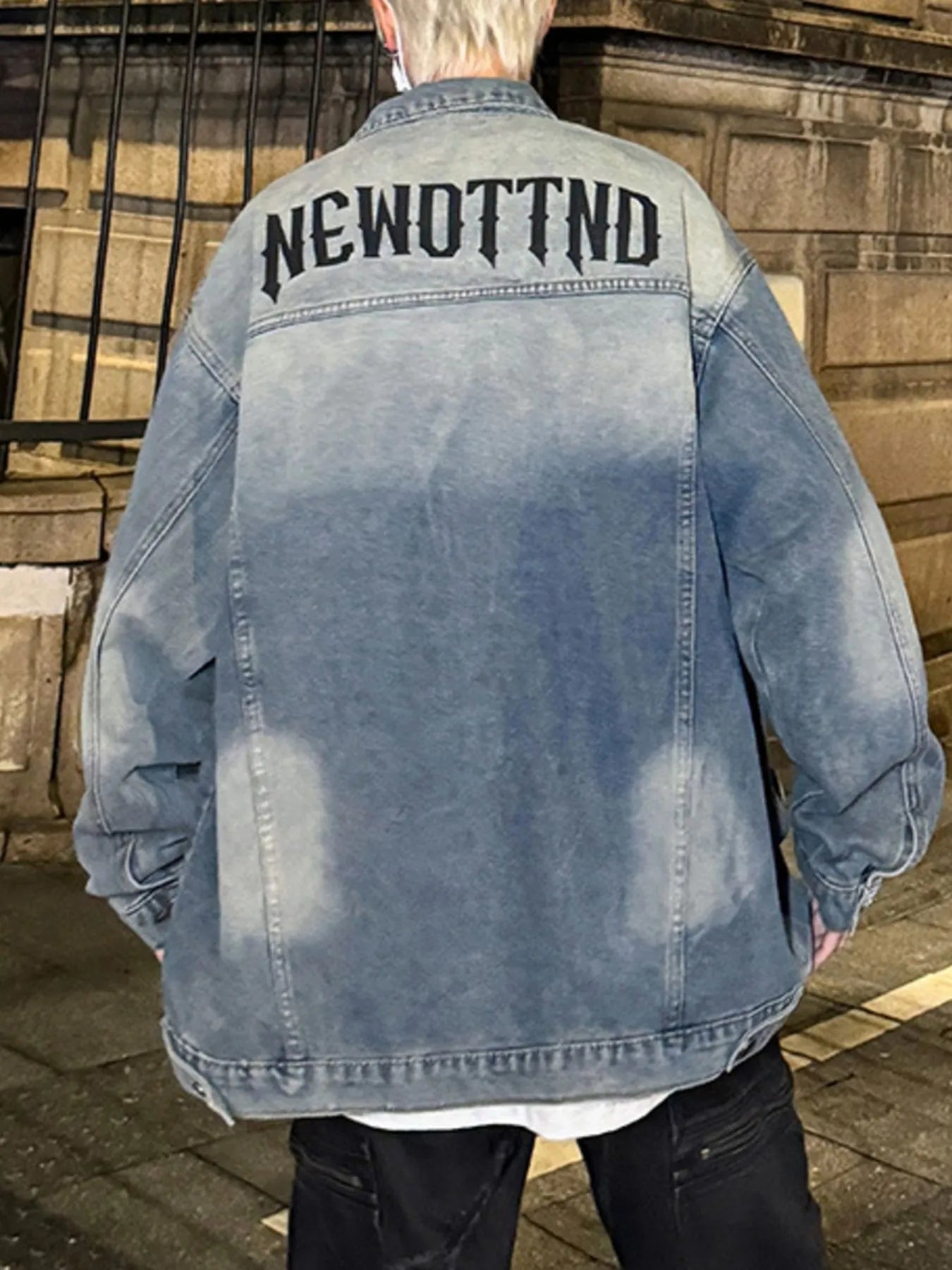 Men's Plus Size Oversized Button Up Washed Denim Jacket NicholesGifts