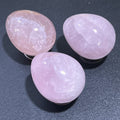Extra Quality Madagascar Pink Rose Quartz Egg Gemstone Decor Carving Supply Amazing Crystals