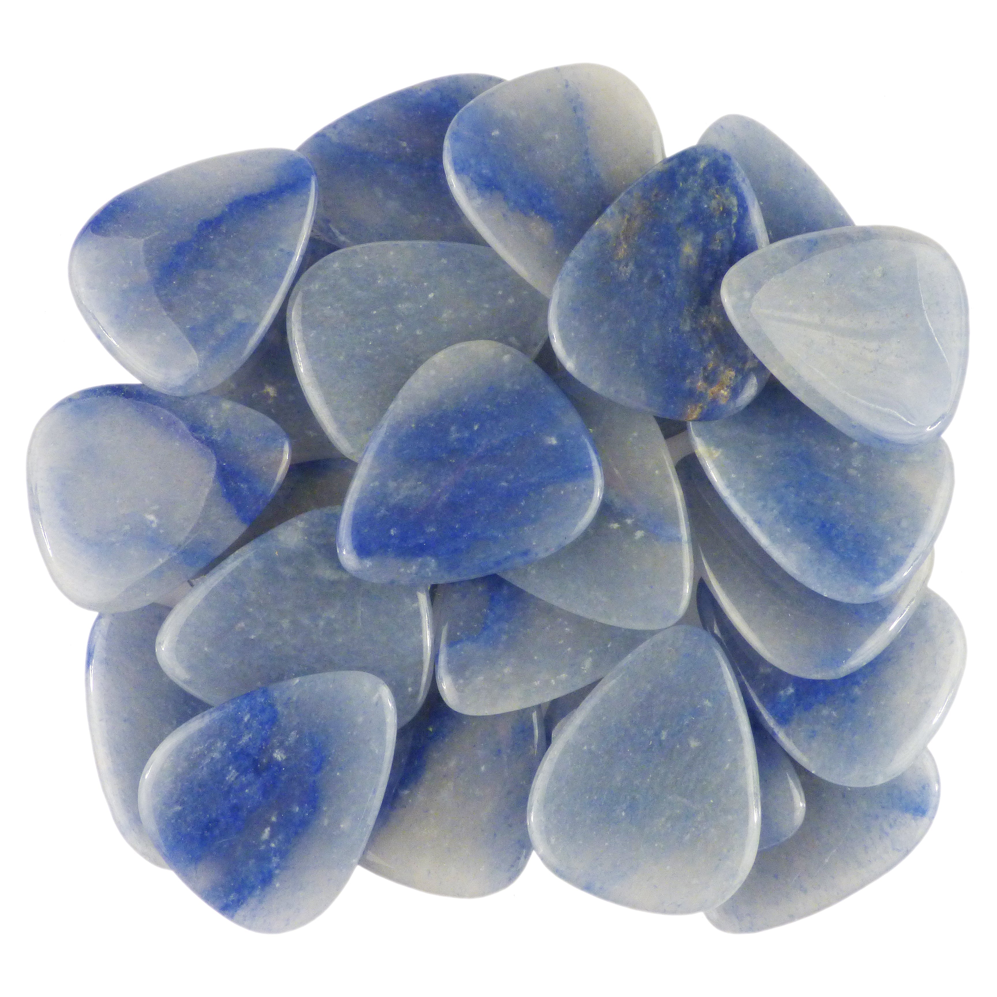 Blue Aventurine Stone Guitar Or Bass Pick - 3.0 mm Ultra Heavy Gauge - 351 Shape - Specialty Handmade Gemstone Exotic Plectrum Exotic Plectrums
