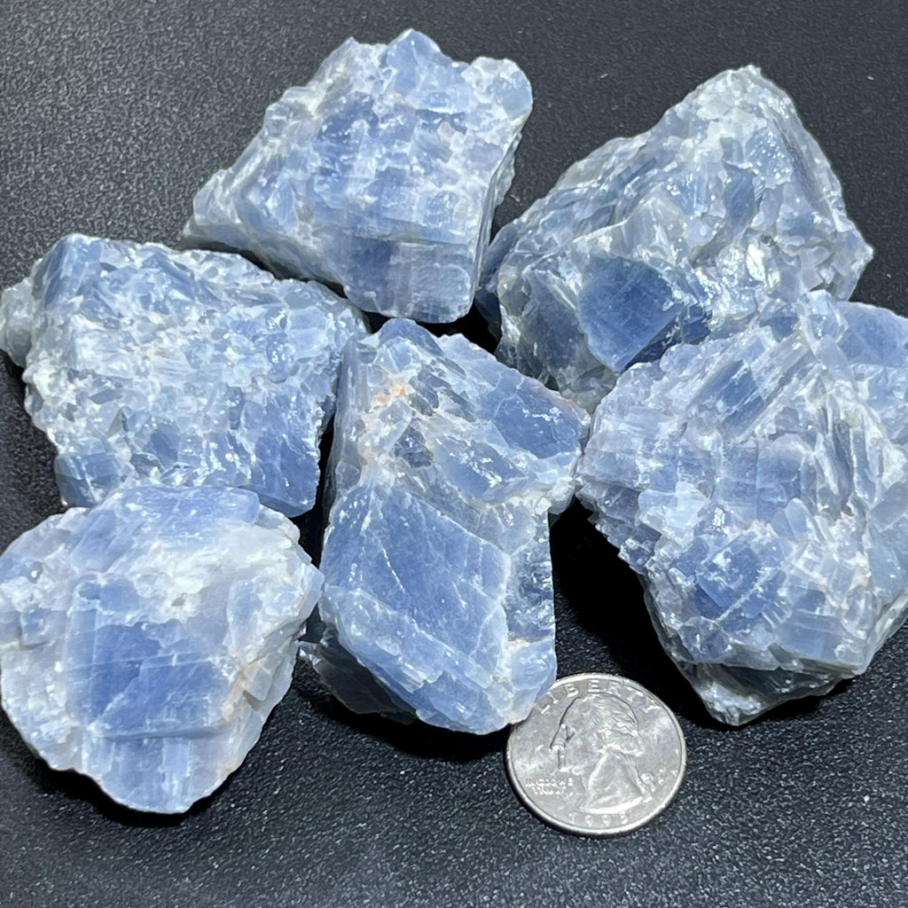 Blue Calcite Crystal Rough Raw Stones (By The Piece or Pound) Amazing Crystals