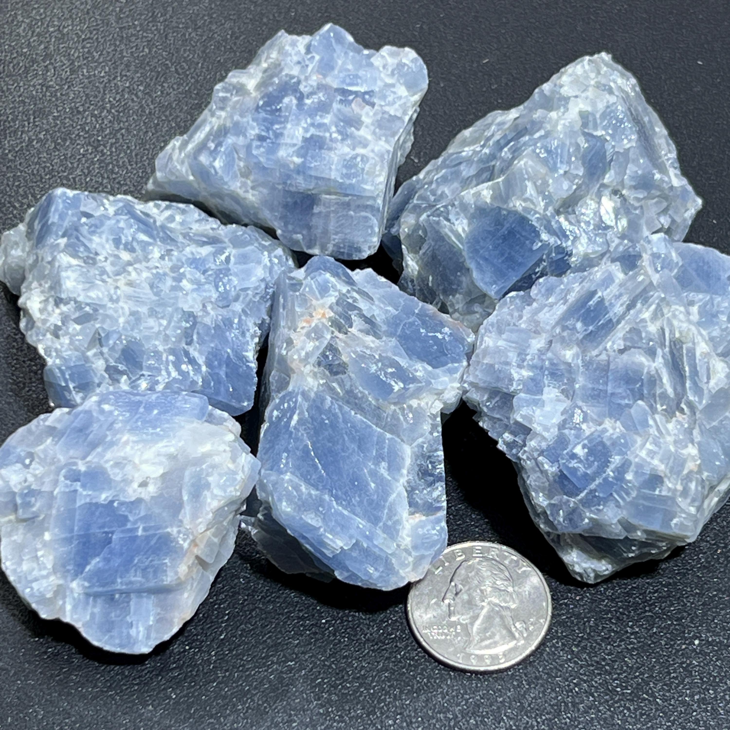 Blue Calcite Crystal Rough Raw Stones (By The Piece or Pound) Amazing Crystals