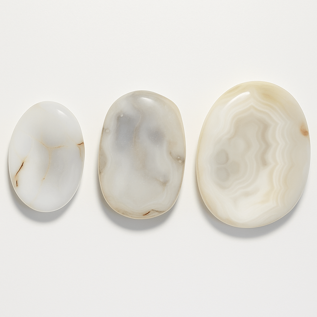 Elegant White Agate Dish – Mini, Small & Medium Sizes KREATEUR MIAMI