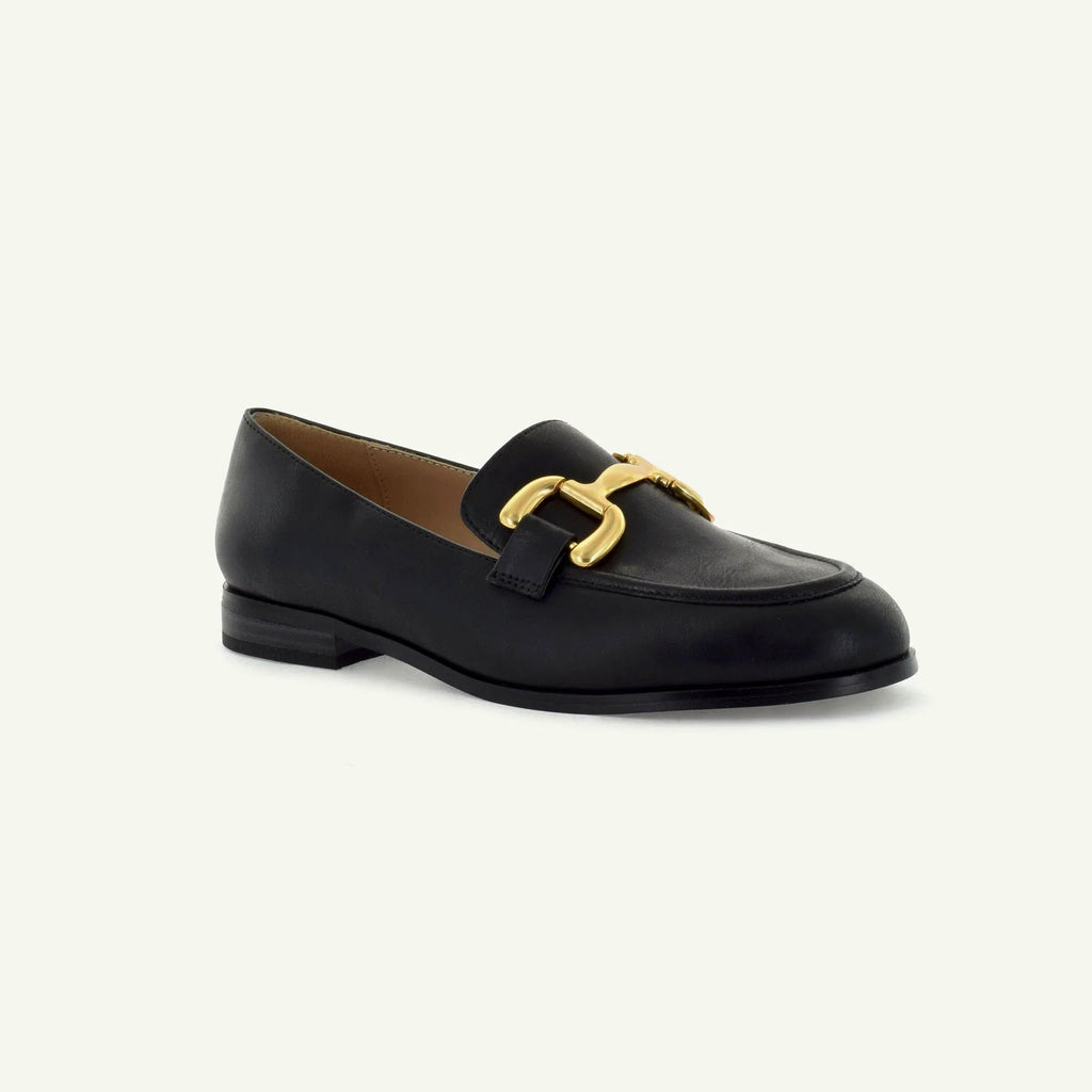 GEORGINA: CLASSIC LOAFER - BLACK Elle Footwear