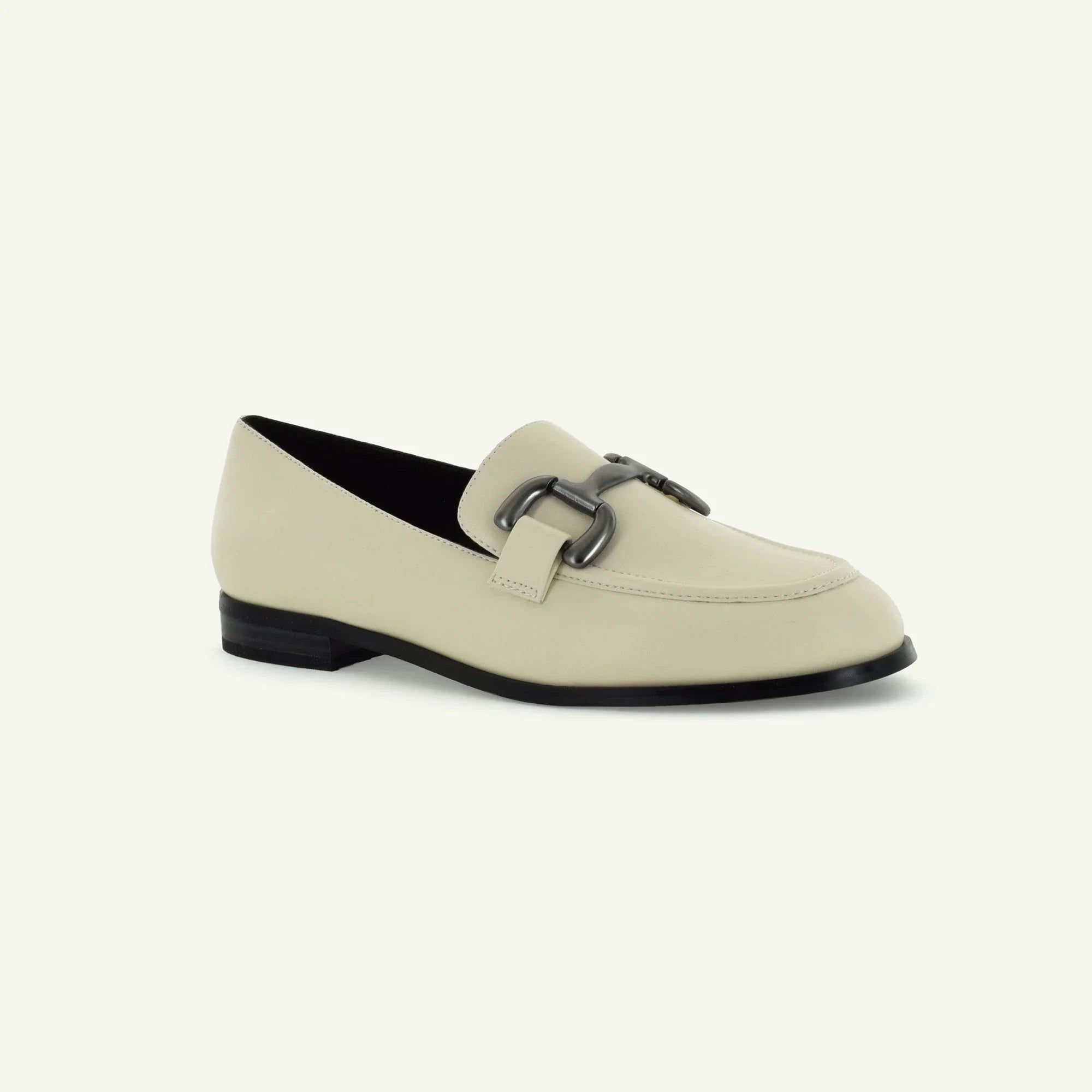 GEORGINA: CLASSIC LOAFER - ECRU Elle Footwear