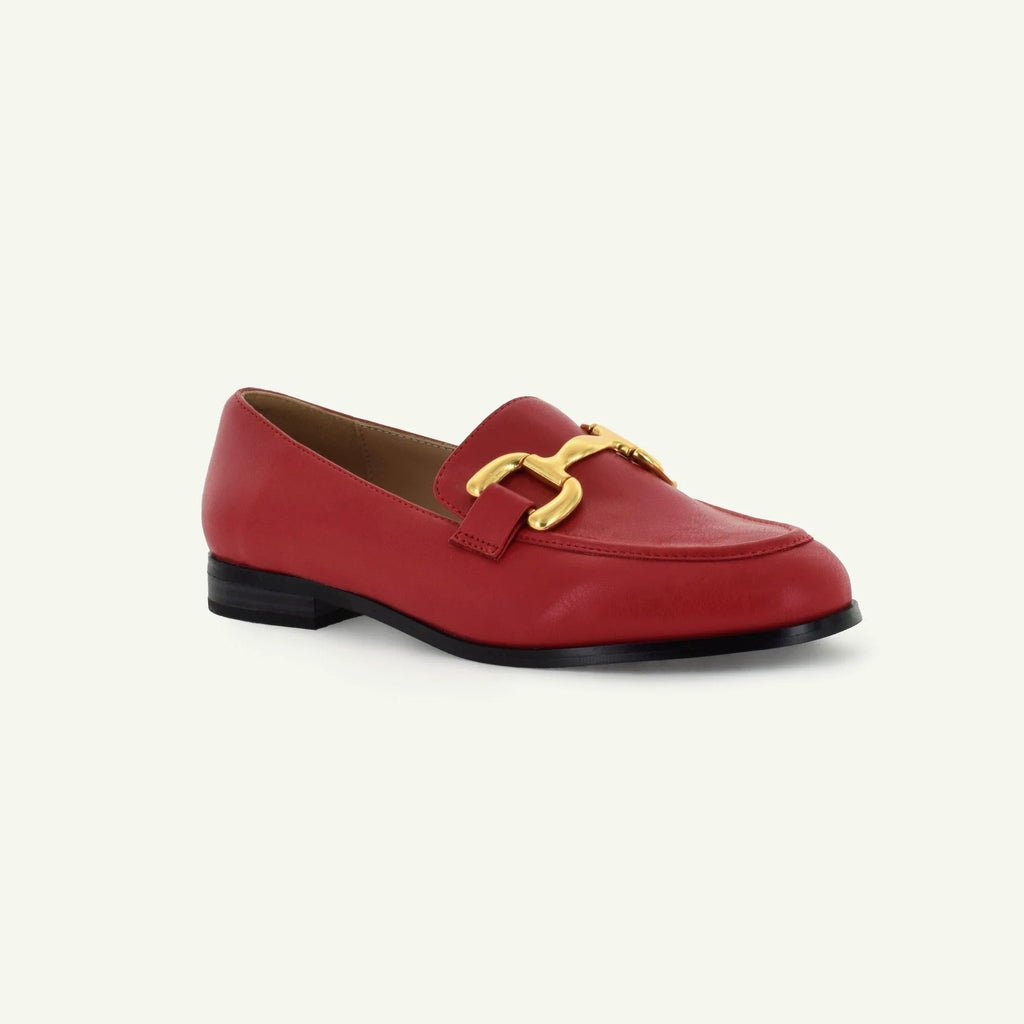 GEORGINA: CLASSIC LOAFER - CARDINAL Elle Footwear