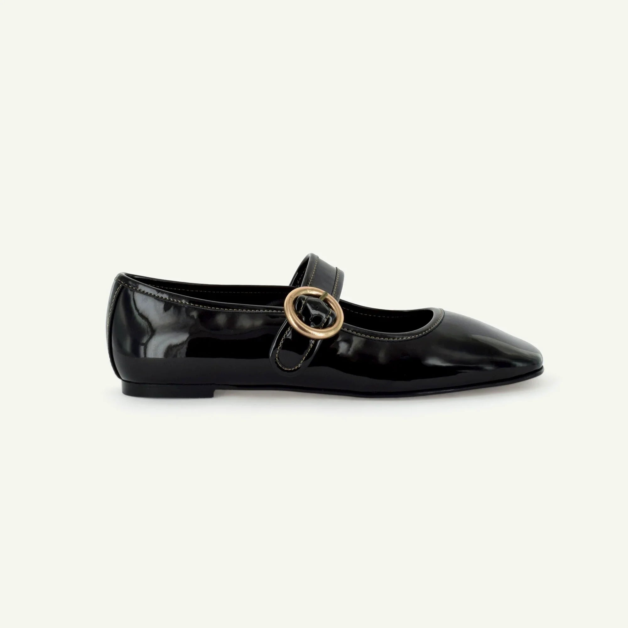 MARIANA: FLAT MARY JANE - BLACK Elle Footwear