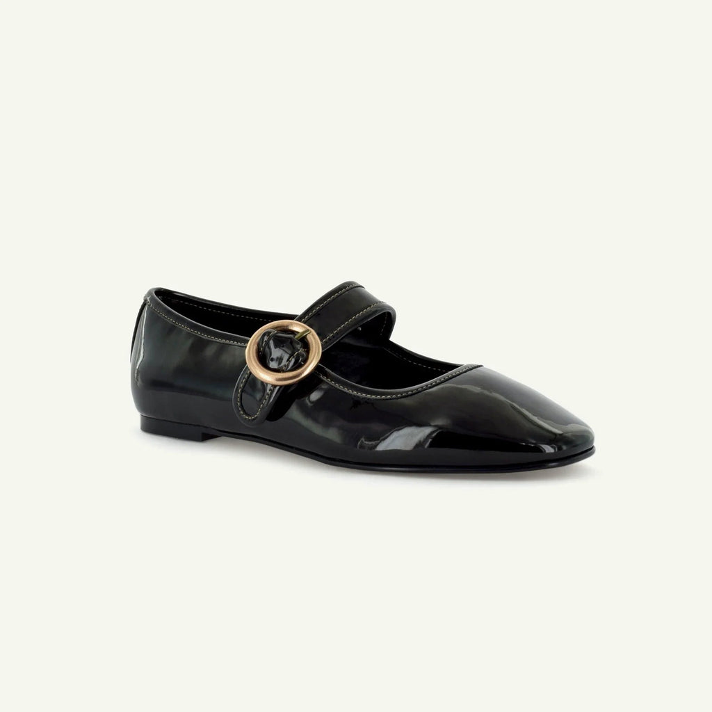 MARIANA: FLAT MARY JANE - BLACK Elle Footwear