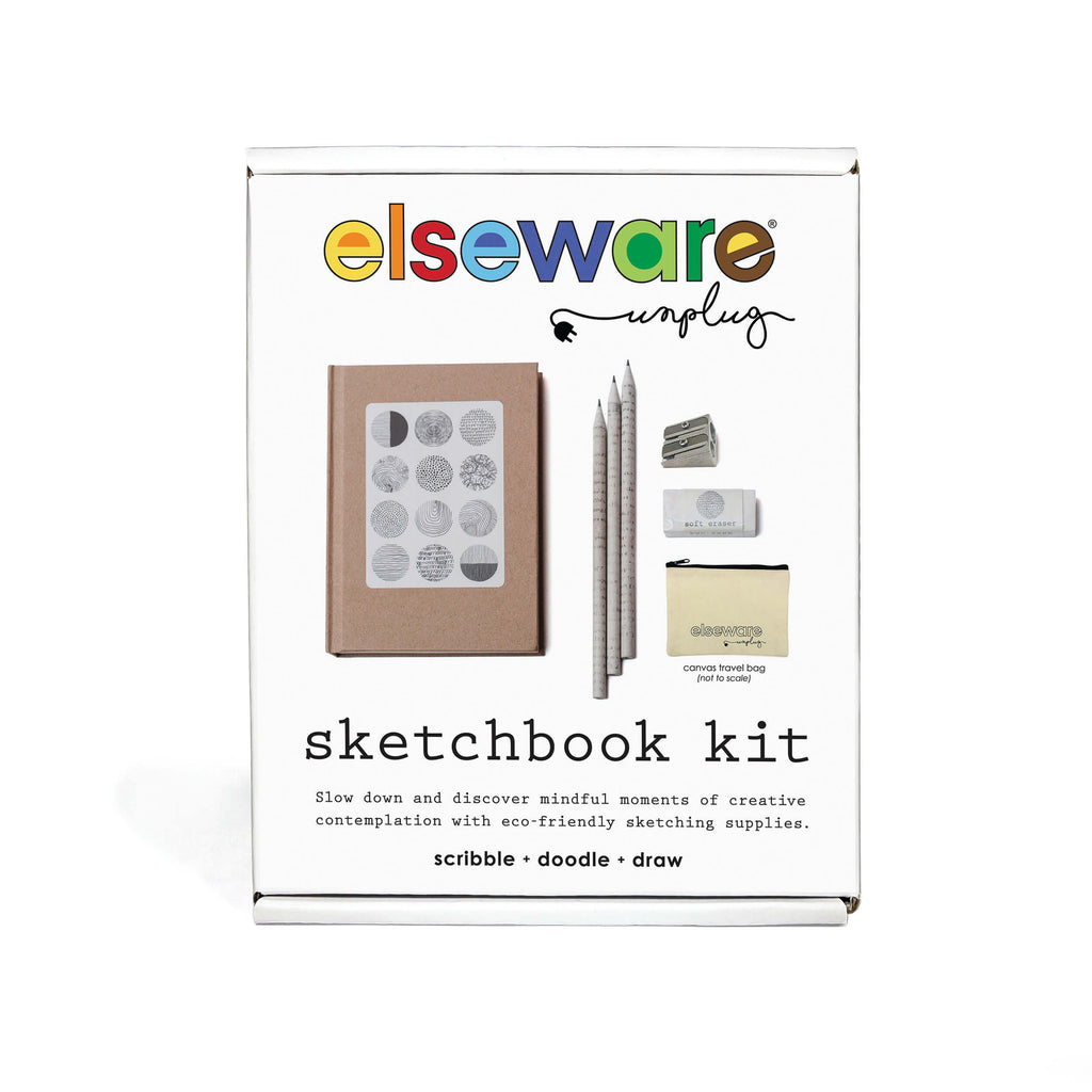 Sketchbook Art Kit - Doodle Set with Paper & Pencils elseware unplug