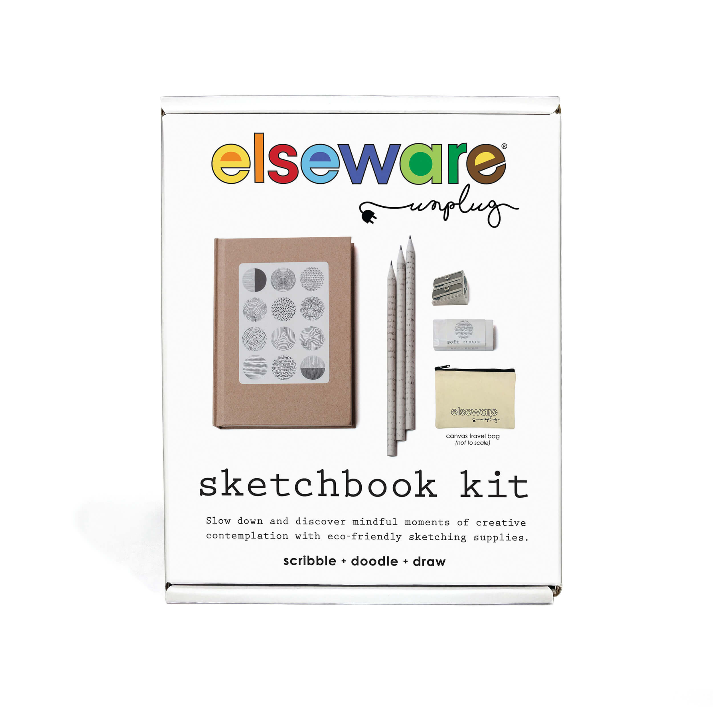 Sketchbook Art Kit - Doodle Set with Paper & Pencils elseware unplug