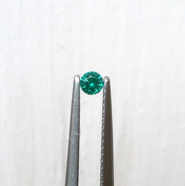 Emerald Muzo Round Cut 3mm Colombian Natural Gemstone Faceted Tiny rocksolidfossils