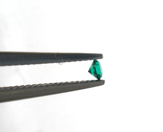 Emerald Muzo Round Cut 3mm Colombian Natural Gemstone Faceted Tiny rocksolidfossils
