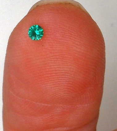Emerald Muzo Round Cut 3mm Colombian Natural Gemstone Faceted Tiny rocksolidfossils