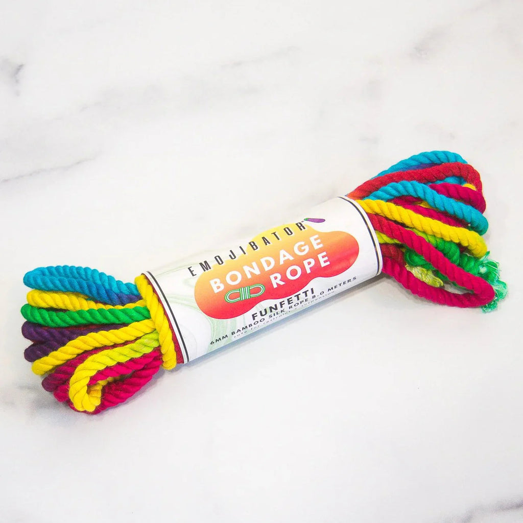 Emojibator Funfetti Rainbow Bondage Rope Adult Toy Box