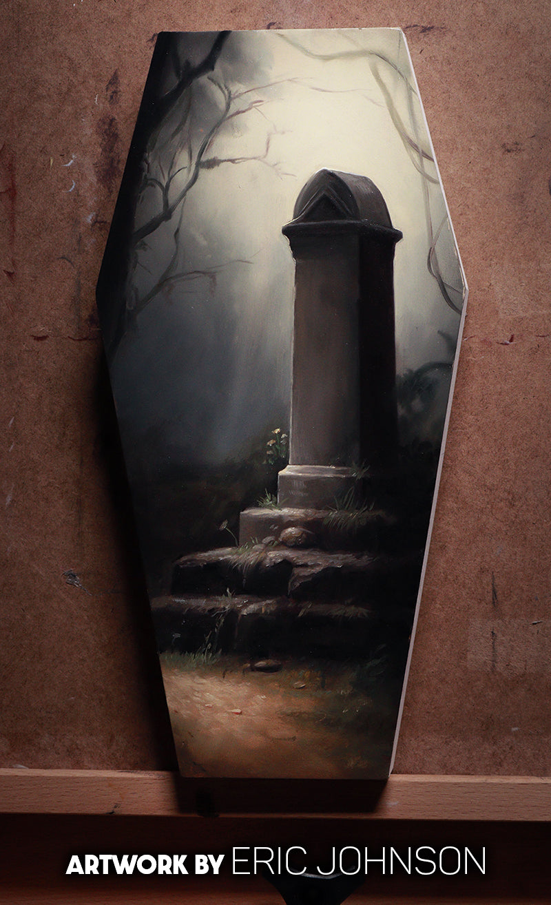 Trekell Coffin Cradled Panel - Wooden Painting Halloween Canvas Trekell Art Supplies