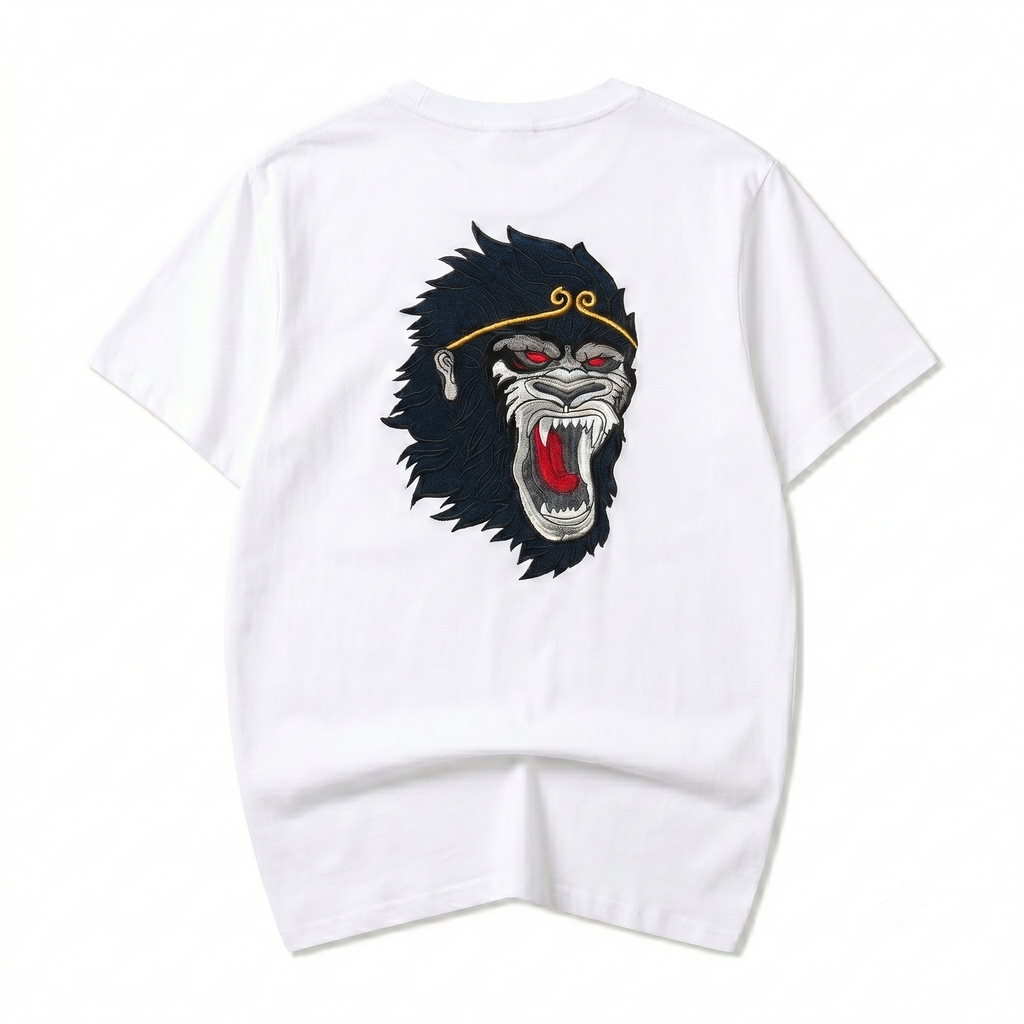 ET518 Raging Monkey Embroidered Tee Niepce