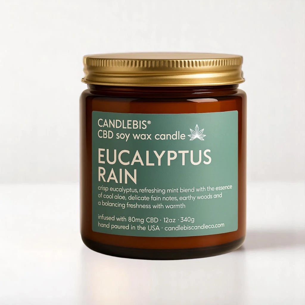 Eucalyptus Rain CBD Candle Fashion Hut Jewelry