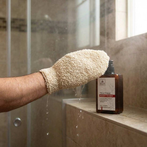 Exfoliating Shower Mitt Shave Essentials
