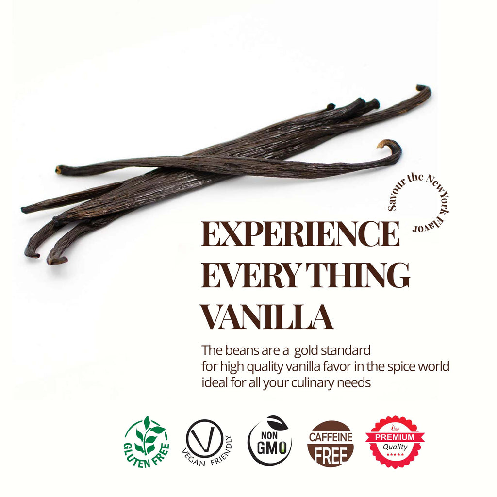 Whole Bulk Vanilla Beans - Order - NON GMO Gourmet Vanilla Pods 6 - 8 Inches For making Baking Whole Premium Vanilla Beans Grade A  by New York Vanilla Akshit