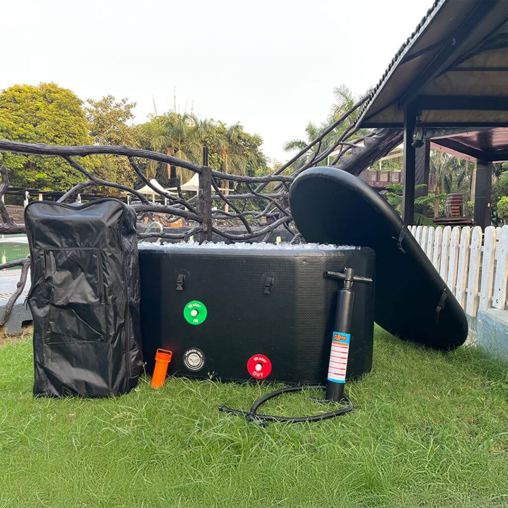 Extra Large Portable Ice Bath Tub X Pro with 2 Tags for Water Chiller Compatibility and Prolonged Temperature Retention RevivPro