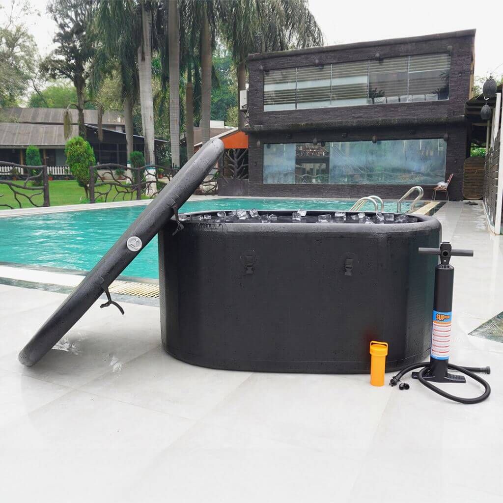 Extra Large Portable Ice Bath Tub X Pro with 2 Tags for Water Chiller Compatibility and Prolonged Temperature Retention RevivPro