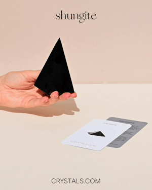 Shungite Pyramid Tall CRYSTALS.COM