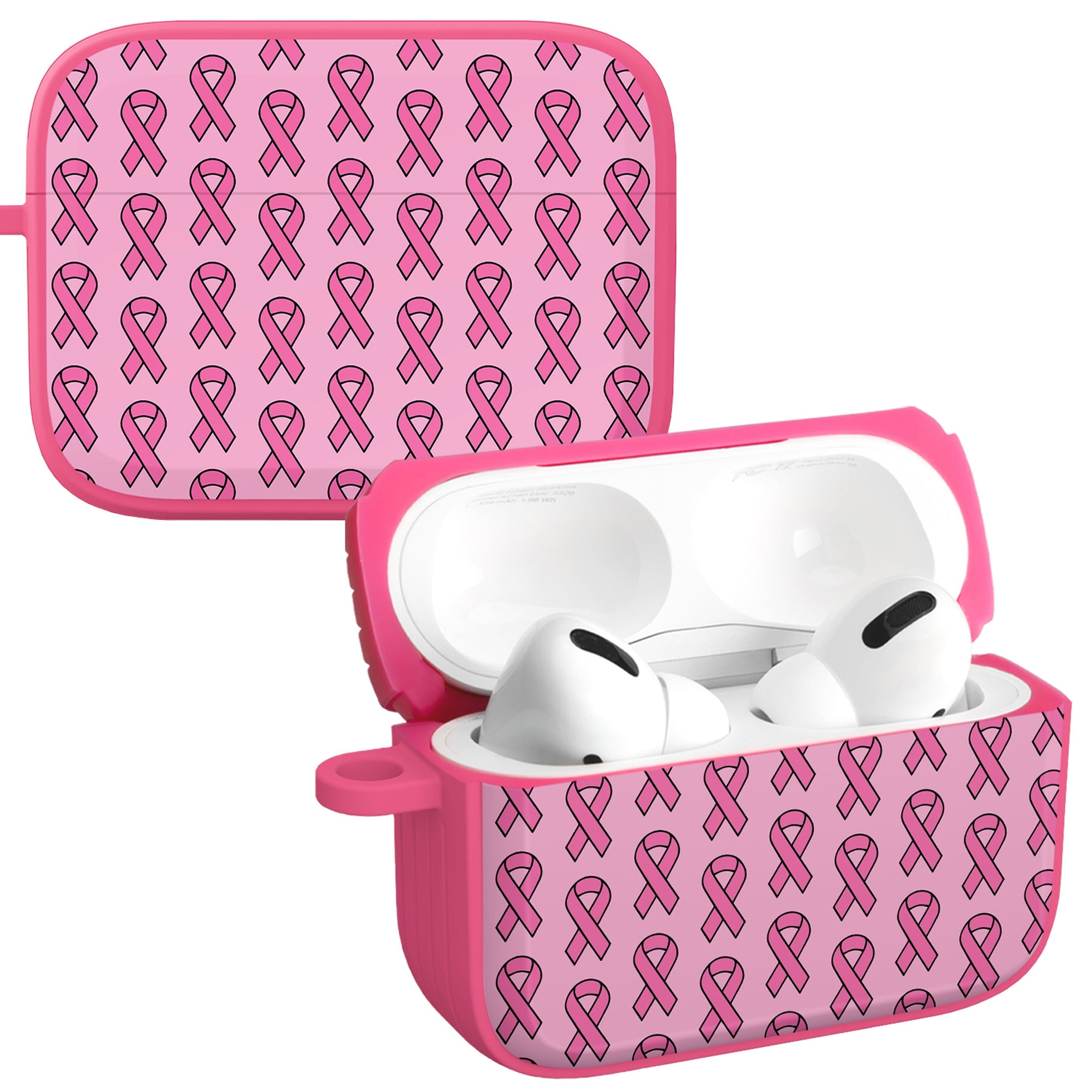 Breast Cancer Awareness HDX Apple AirPods Pro 1 & 2 Case Cover Affinity Bands