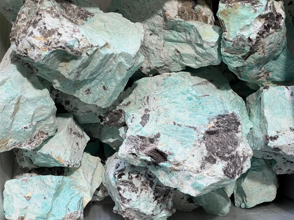 Extra Quality Amazonite Boulders (4-10 Inches) Large Rough Raw Crystal Stones Gemstone Home Decor Supply Amazing Crystals