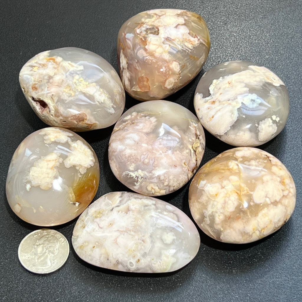 Flower Agate Crystal Palm Stone Carving Amazing Crystals