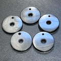Black Shungite Circle Disc Beads Pendant Gemstone Jewelry Necklace Supply Amazing Crystals