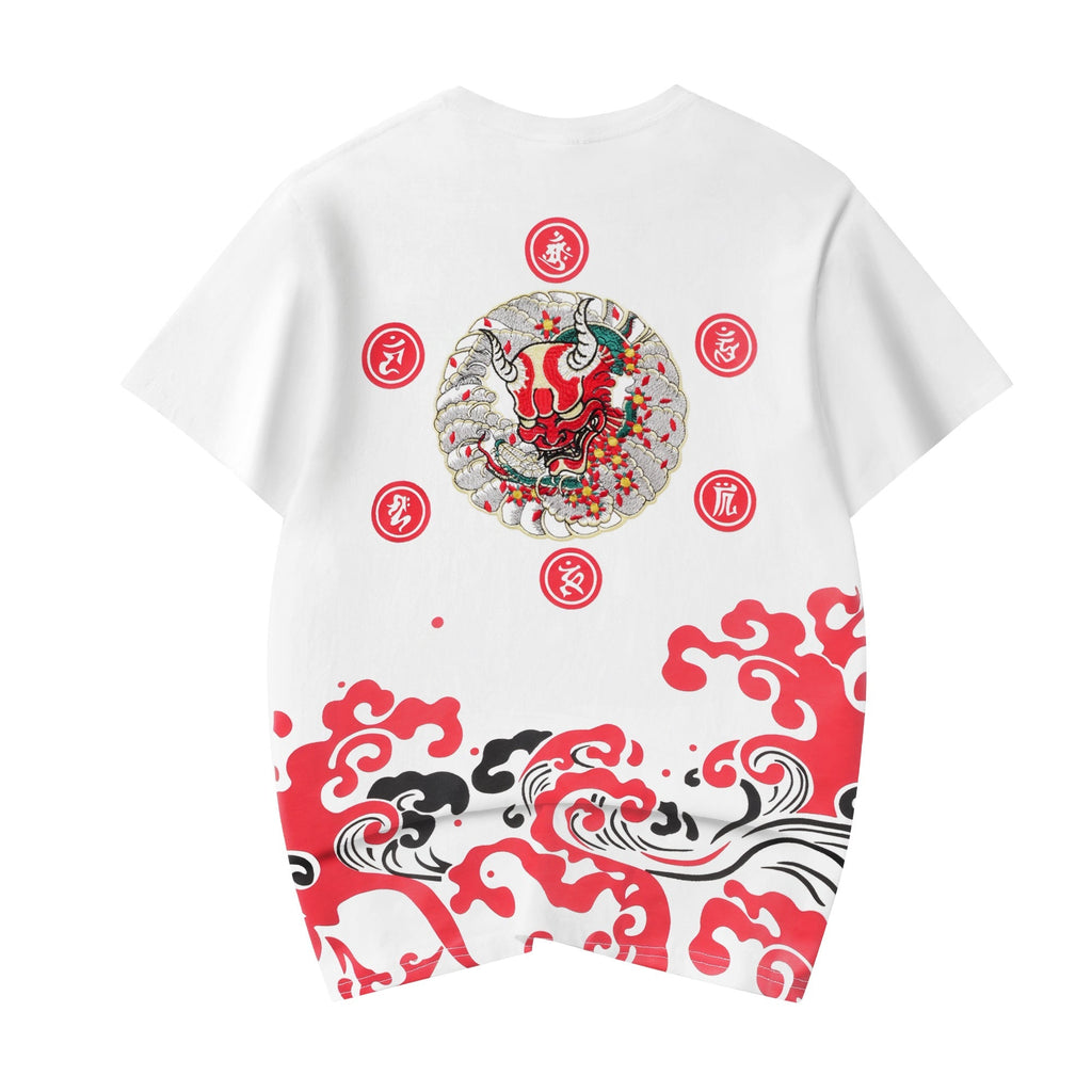 KH772 Red Demon Embroidered Tee Niepce