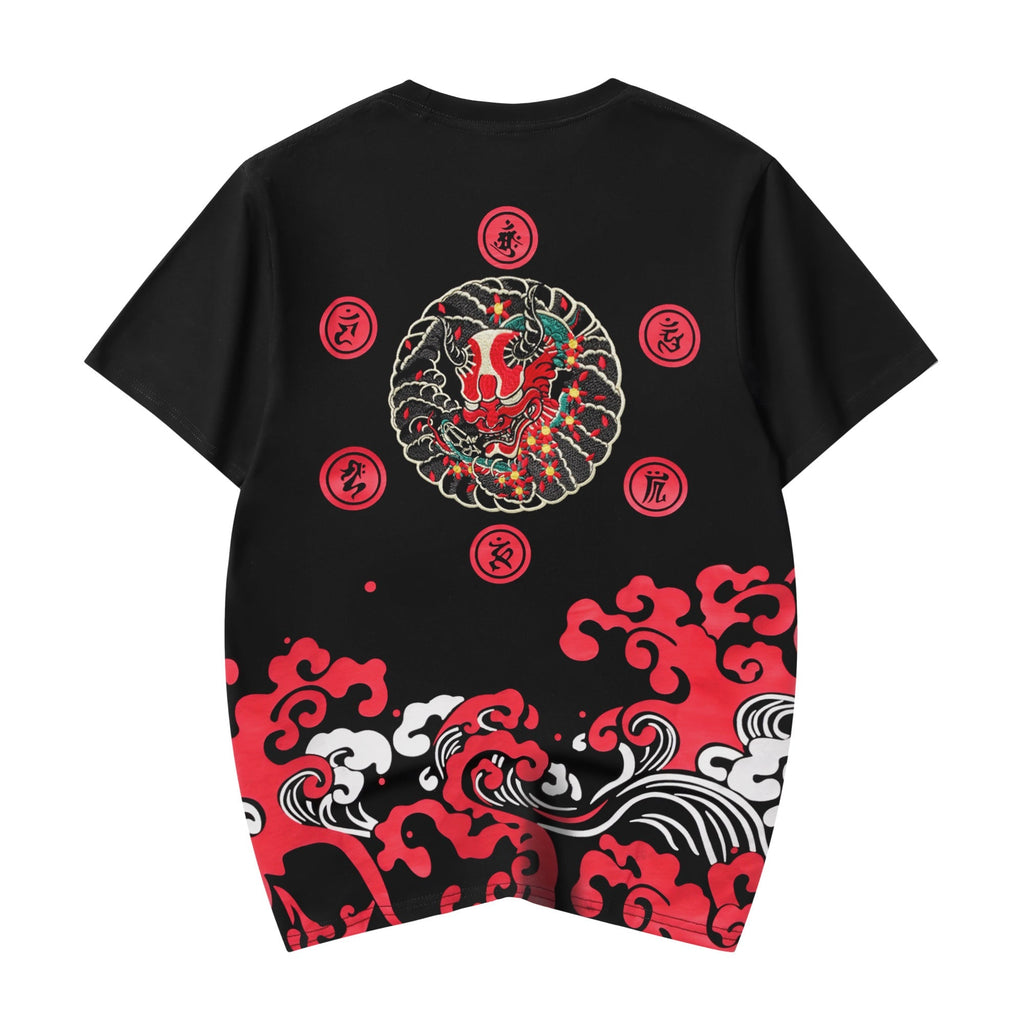 KH772 Red Demon Embroidered Tee Niepce