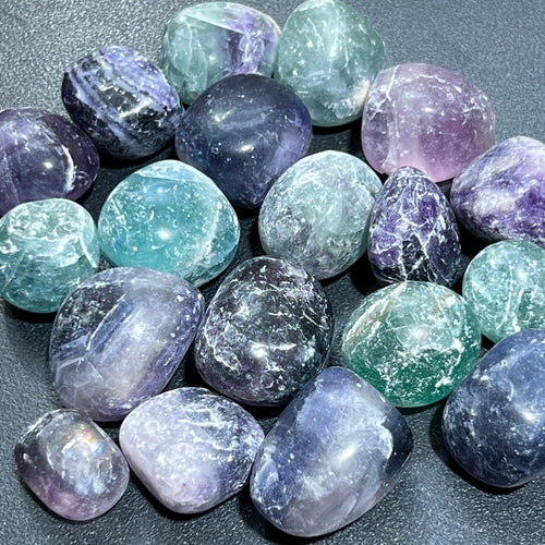 Rainbow Fluorite Crystal Tumbled Stones (By The Piece or Pound) Wholesale Amazing Crystals