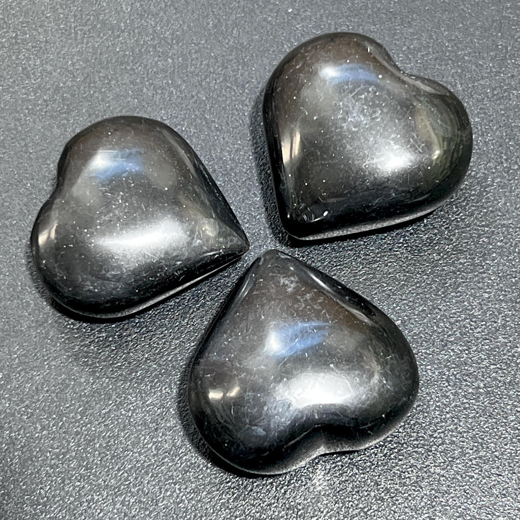 Black Onyx Puffy Heart Crystal Carving Amazing Crystals