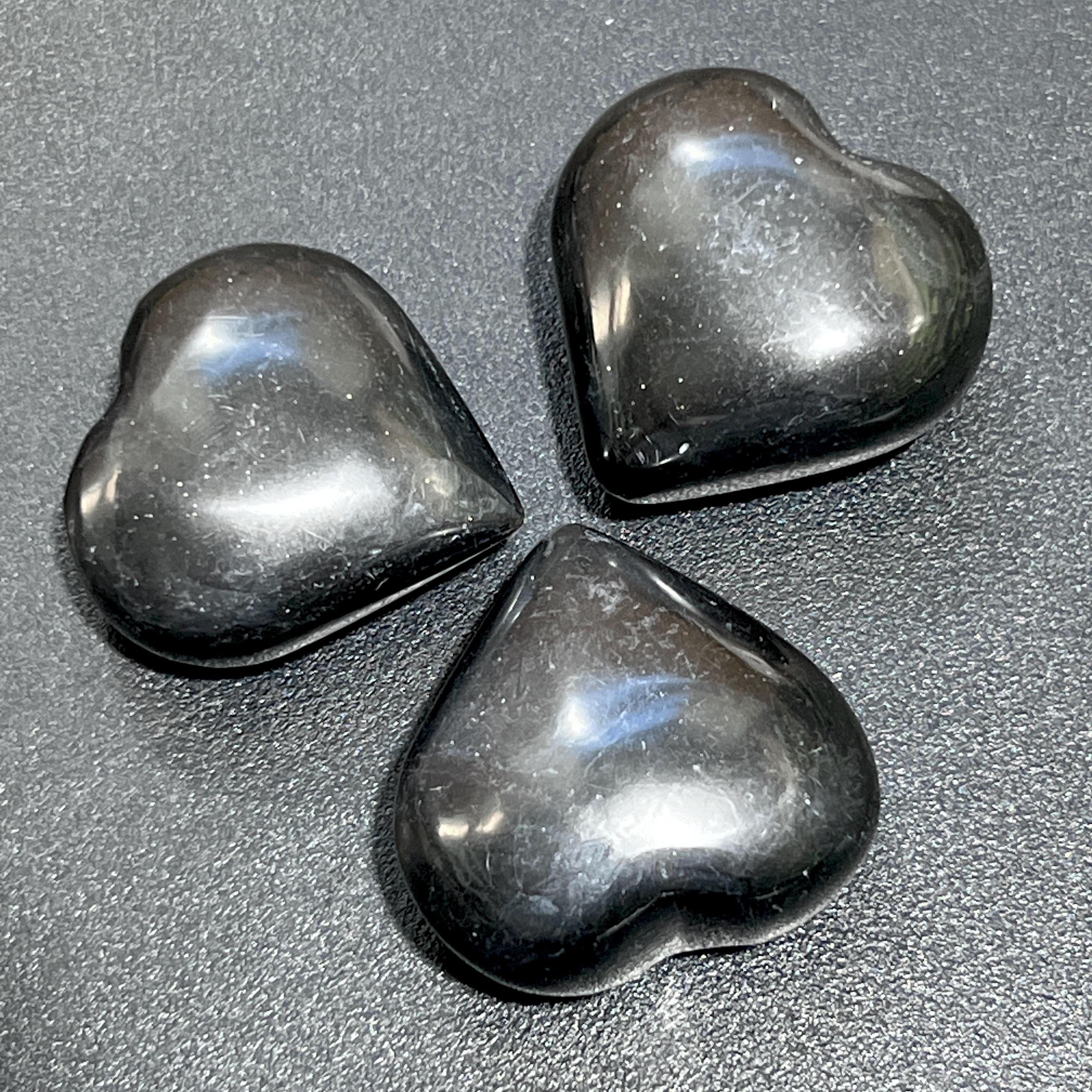 Black Onyx Puffy Heart Crystal Carving Amazing Crystals
