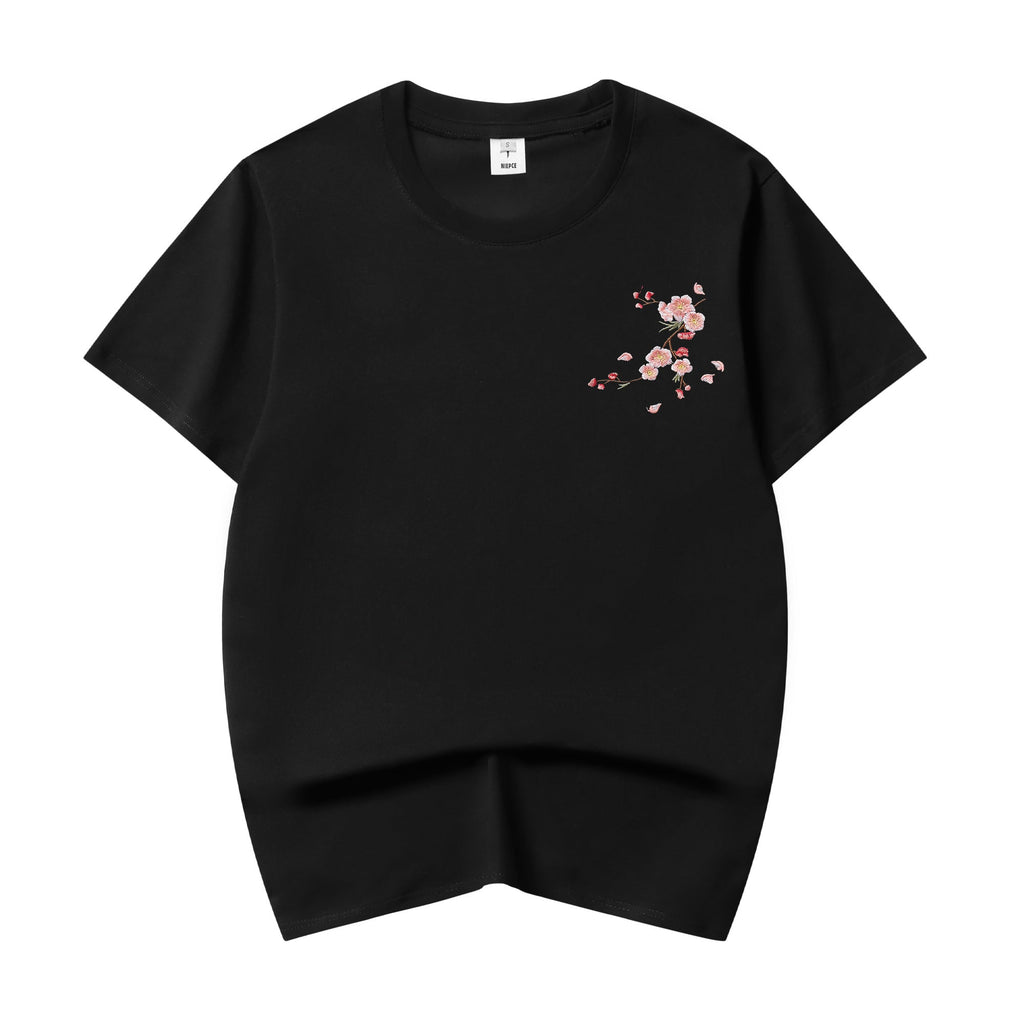 ET516 Sakura Flowers Embroidered Tee Niepce