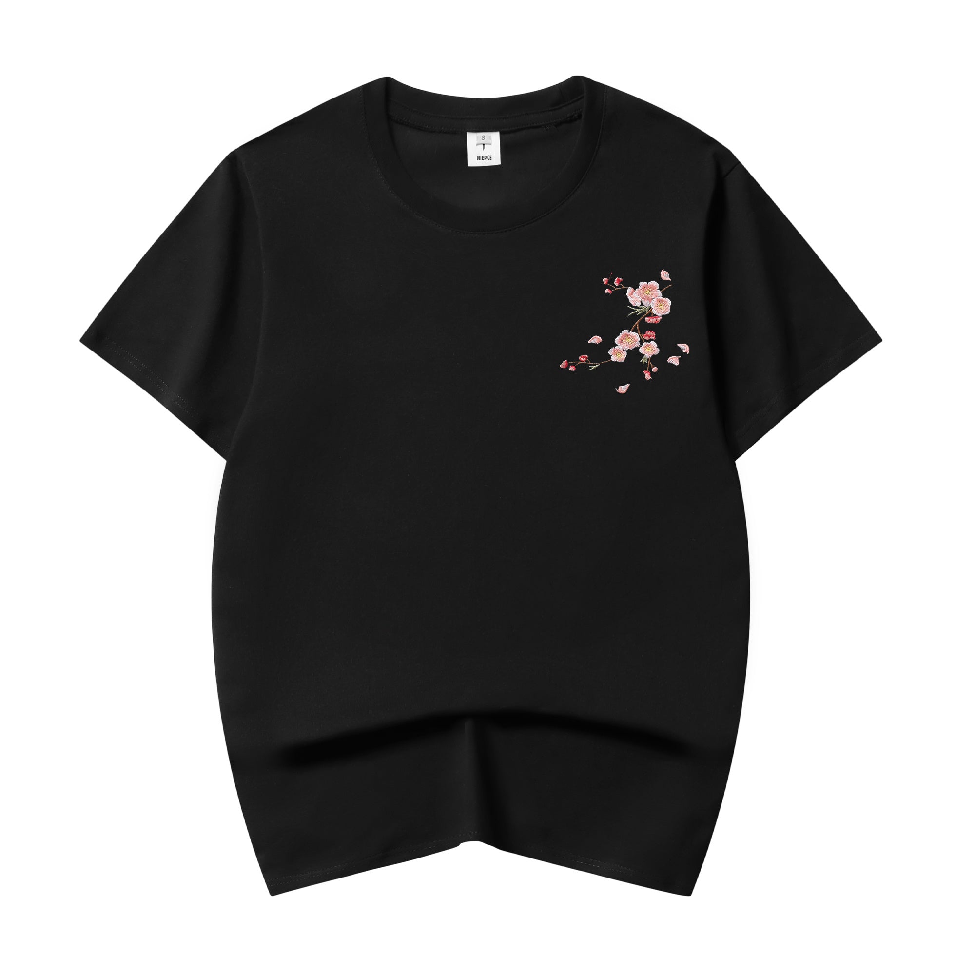 ET516 Sakura Flowers Embroidered Tee Niepce