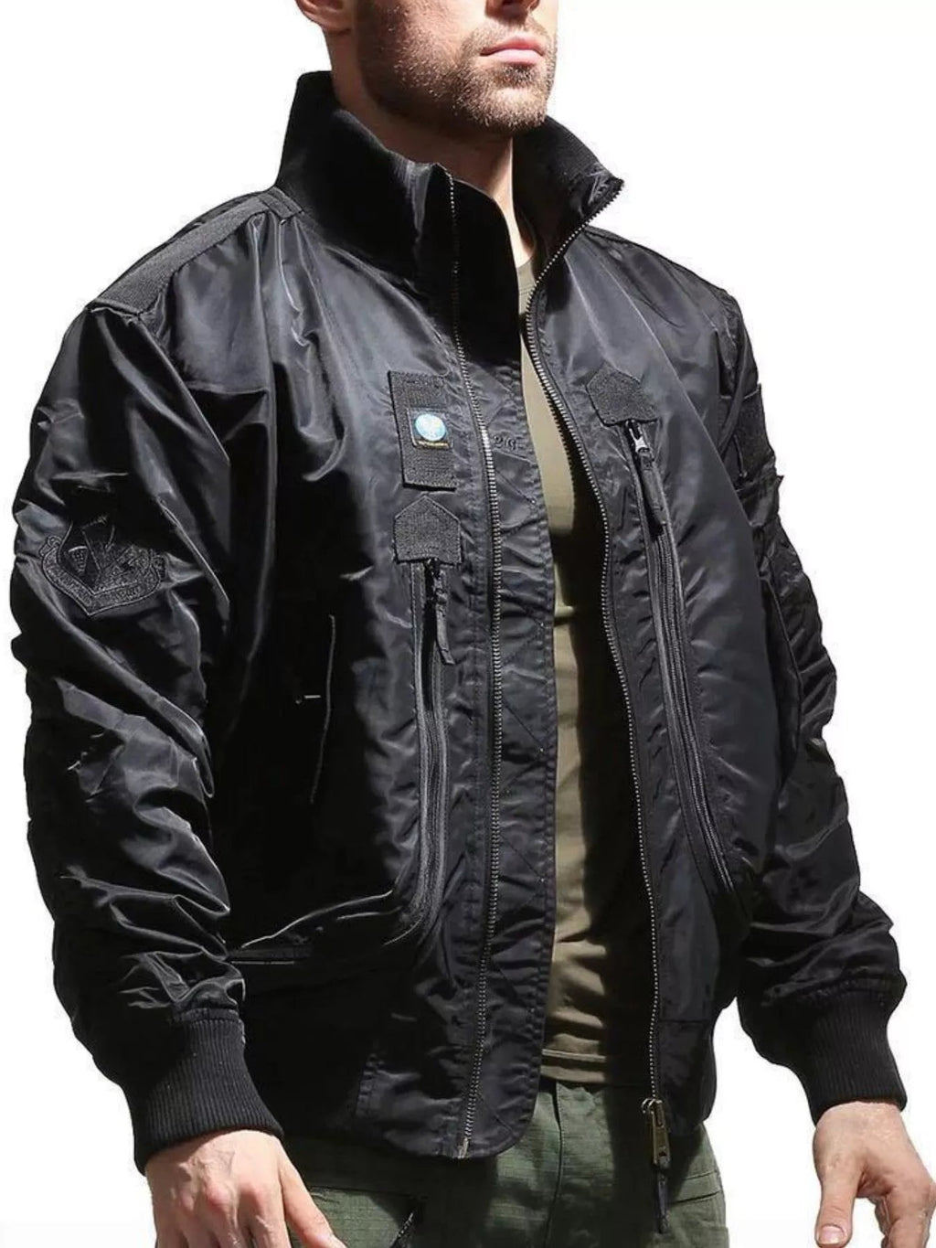 Men's Plus Size Zip Up Long Sleeve Jacket NicholesGifts