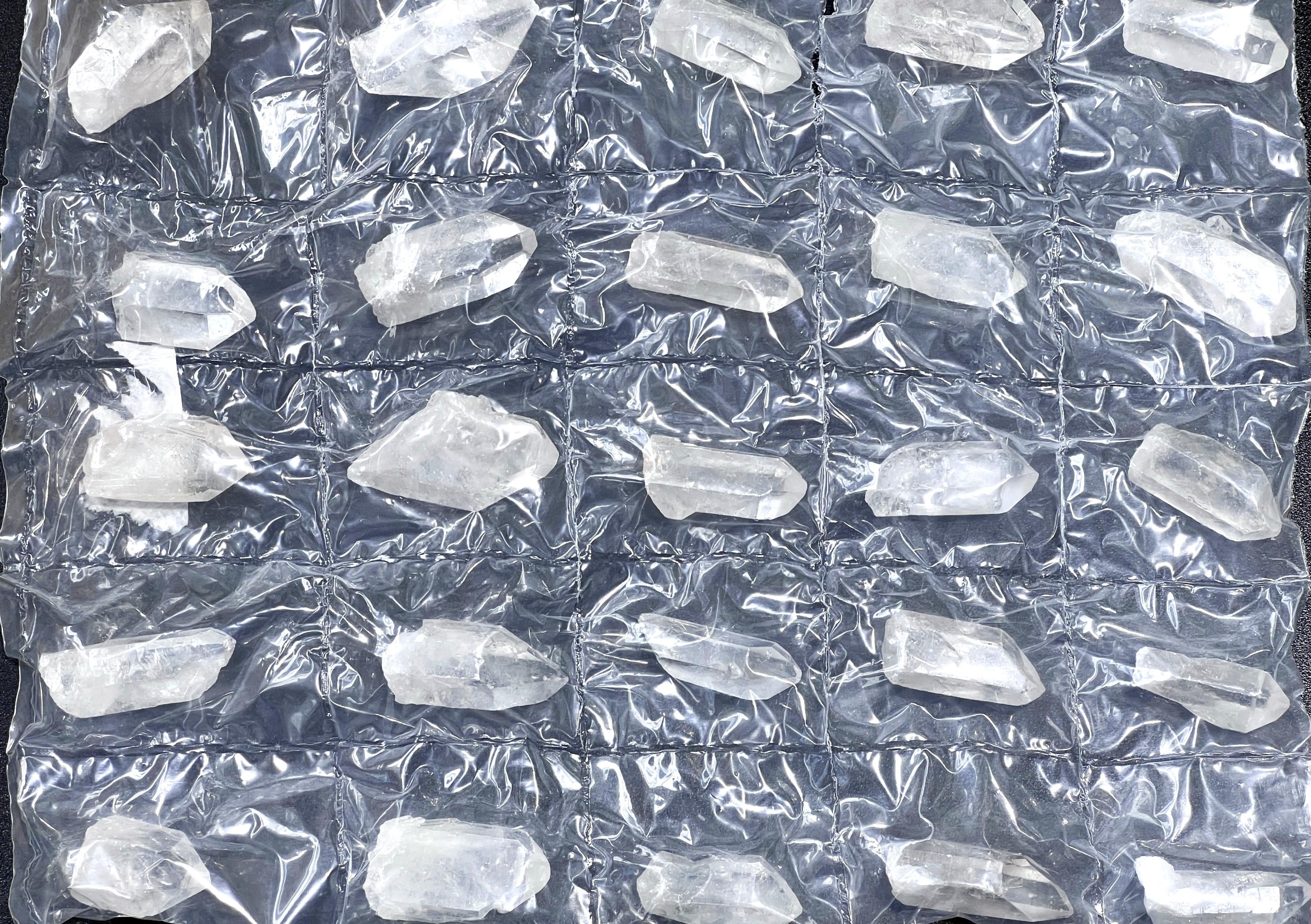 Clear Quartz Crystal Points (25 Pieces) Assorted Flat Pack Rough Raw Gemstones Bulk Wholesale Amazing Crystals