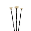 Trekell Hog Bristle Long Handle Artist Brush - Complete Set - Fan Trekell Art Supplies