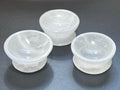 Selenite Crystal Bowl with Pedestal Carved Gemstone Polished Footed Stone Dish Amazing Crystals