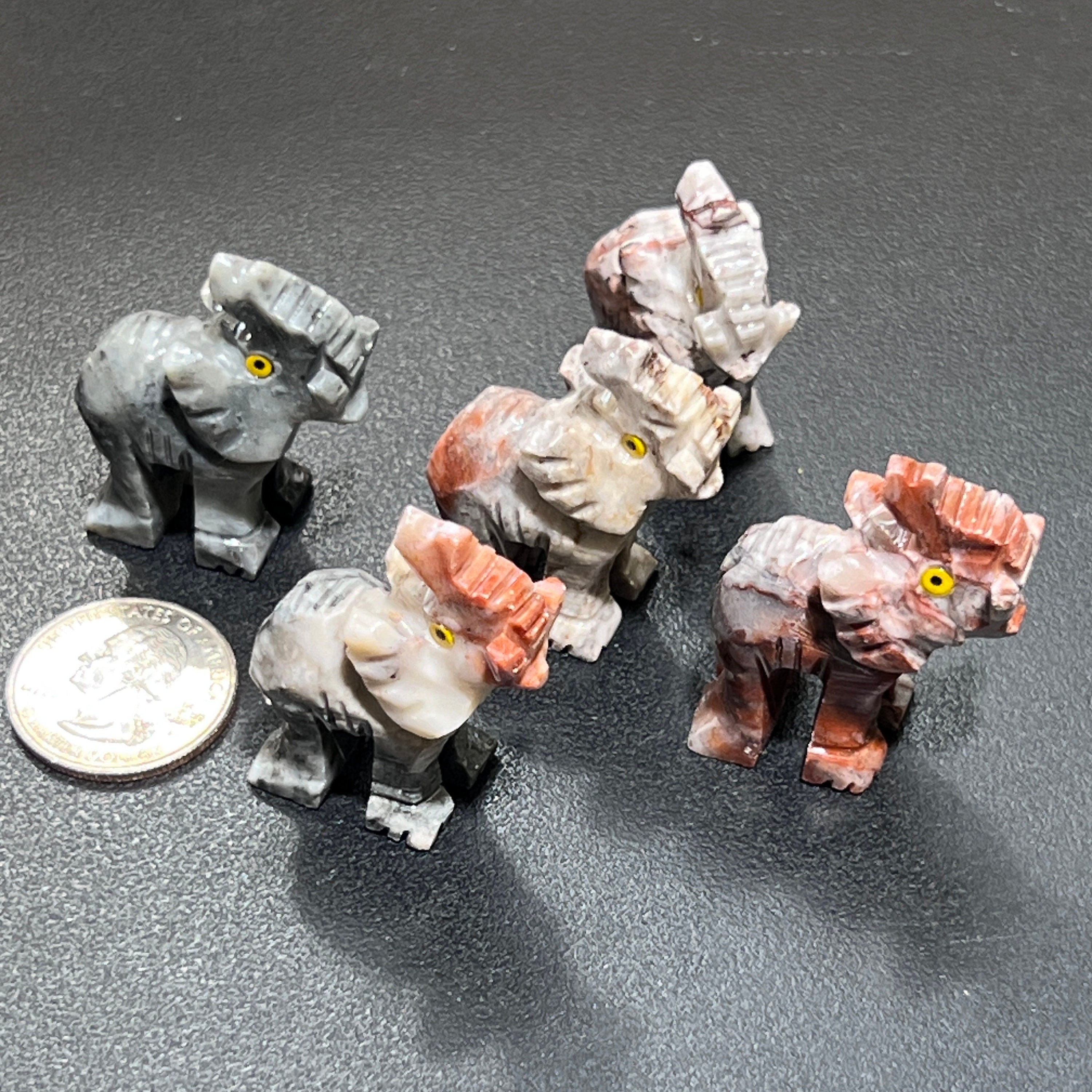 Small Soapstone Animals Carvings (Packs of 10) Wholesale Miniatures Amazing Crystals