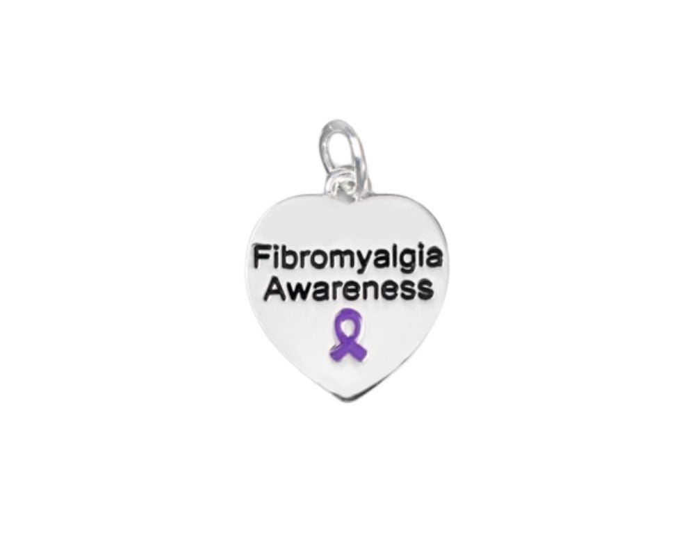 Fibromyalgia Awareness Heart Charms The Awareness Company