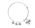 Fibromyalgia Awareness Heart Retractable Charm Bracelets The Awareness Company