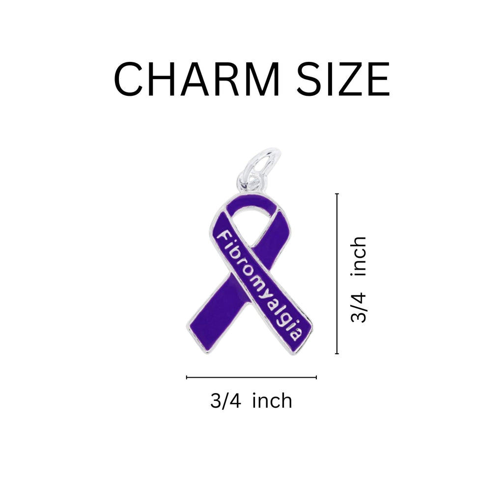 Fibromyalgia Purple Ribbon Charms The Awareness Company